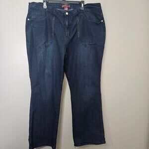 Neeso Premium Jeans Size 24 Dark Wash Straight Bootcut Stretch Western Boho Y2K